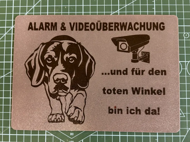 Warnschild Beagle