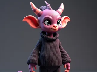 Cute Magical ELF with knitted top