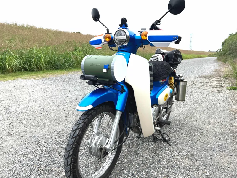 スーパーカブ110（JA44）フロントキャリア用 丸型フロントボックス