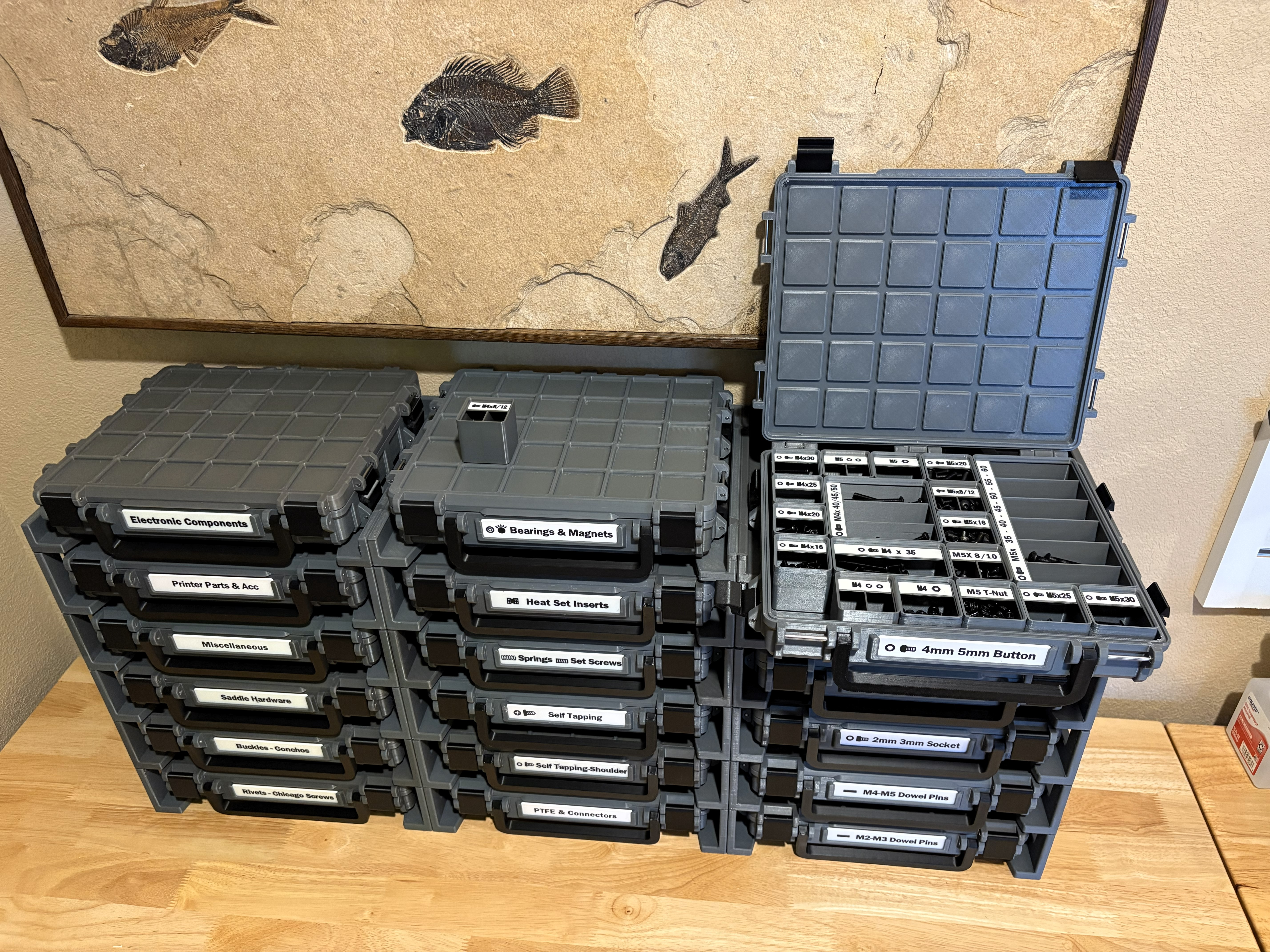 Miniatura 6 do modelo 3D Gridfinity Rugged Box & Modular Expandable Shelves