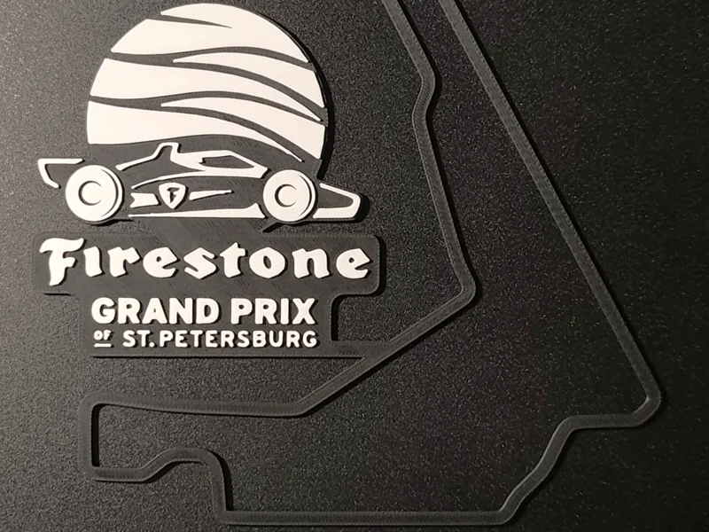 Grand Prix of St Petersburg Track Map Wall Art