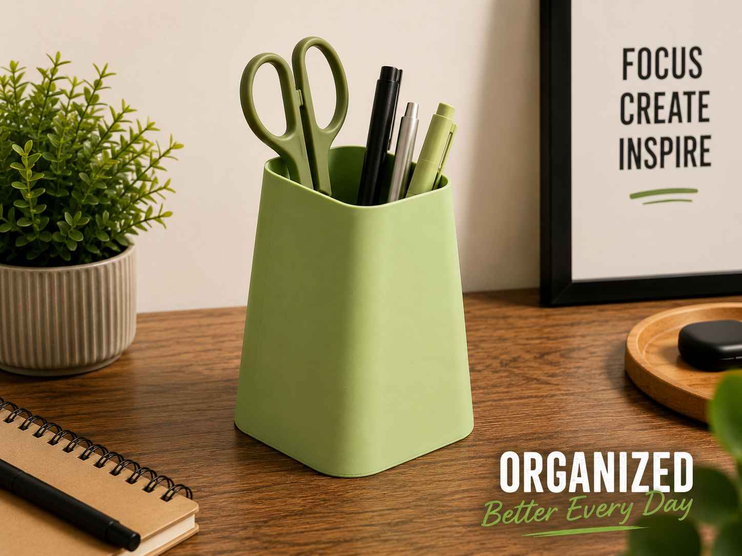 Faceted Pen Holder – Modern Desk Organizer