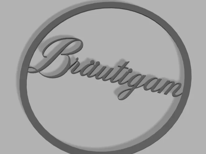Bräutigam Stuhlschild