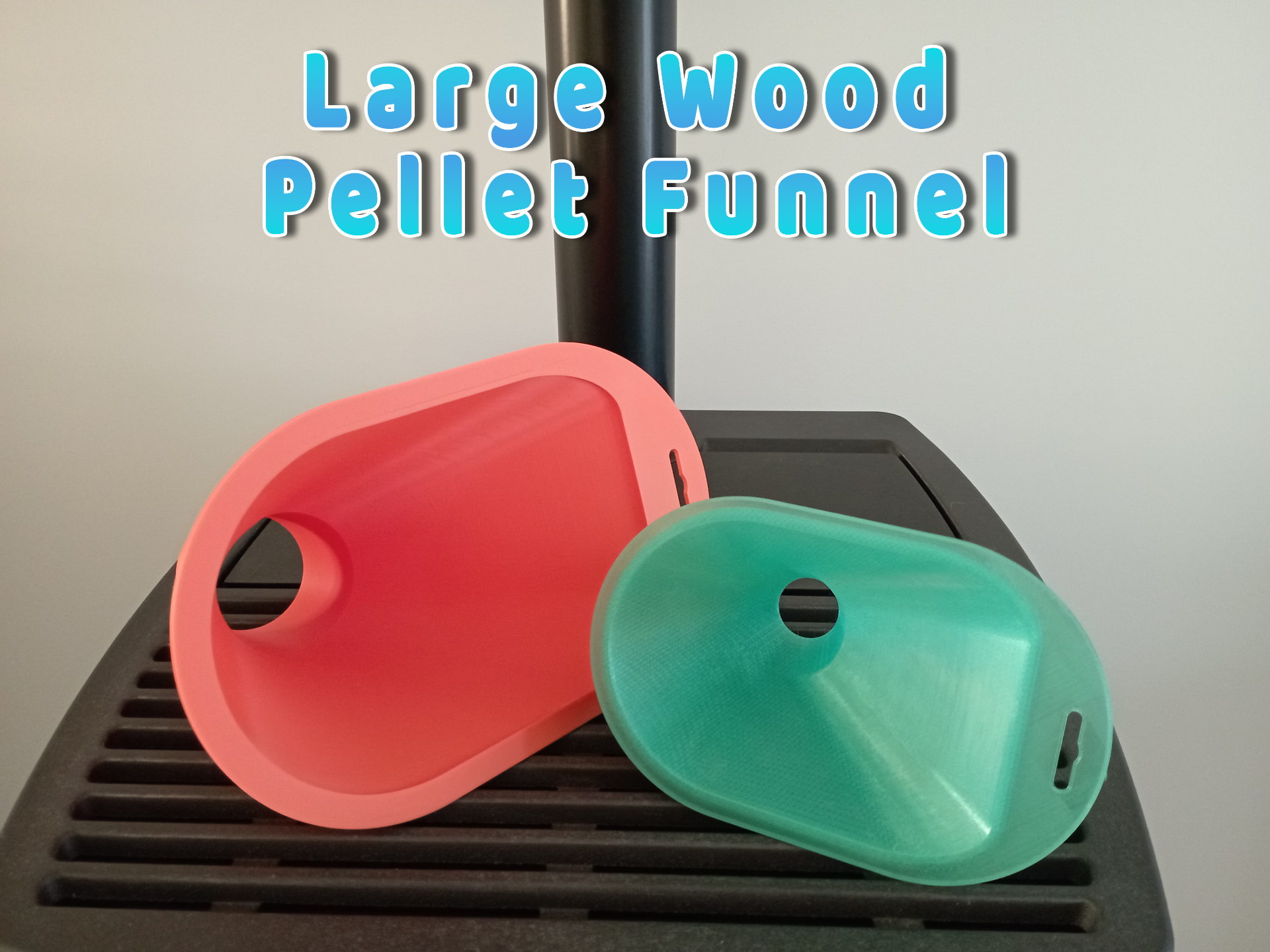 Large & Narrow Wood Pellet Funnel