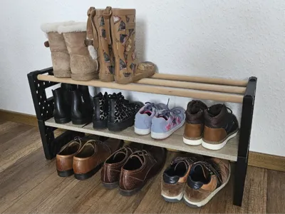 Stackable Shoe Rack - Rod Version