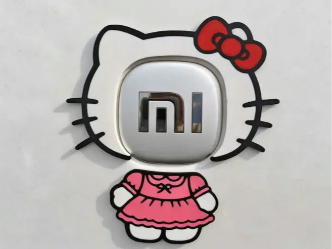 Miniatura 4 do modelo 3D kitty车标（完美适配小米，其余可根据车标大小自行调整）