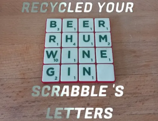 Custom Scrabble Tile Coaster – Holds 4x4 Letter 