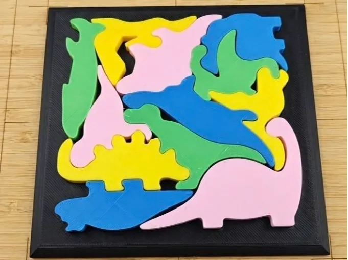 Rompecabezas de Dinosaurios Aprendizaje Montessori