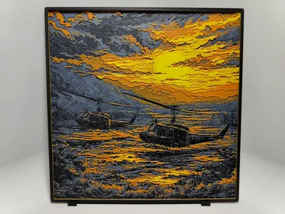 UH-1 Huey Sunset - Hueforge