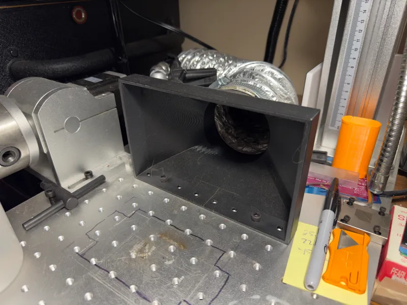 Dust Collection Shroud for Laser