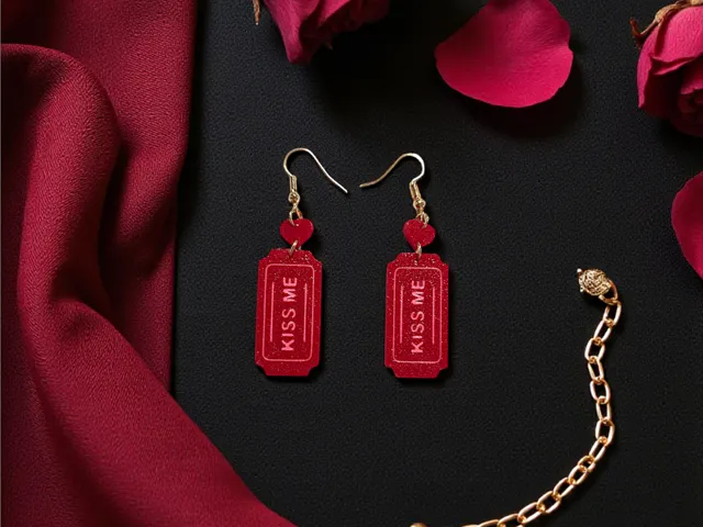 Kiss ticket earrings