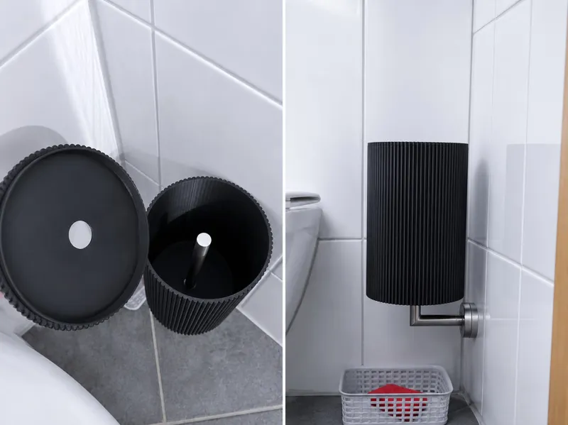 Toilettenpapier Aufbewahrung mit Loch