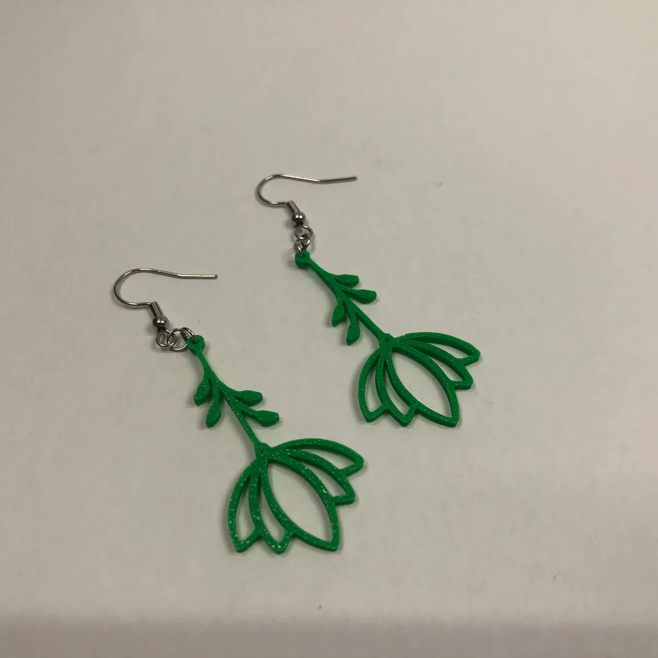 Lotus flower earrings #2 no AMS 0.4 mm nozzle view 2