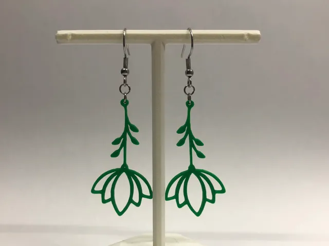 Lotus flower earrings #2 no AMS 0.4 mm nozzle