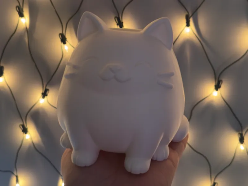 Fat cat planter shibi style pencil pot holder
