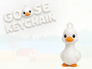Goose Keychain - Multicolor print