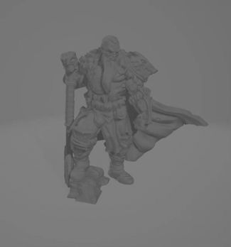 DnD Miniature - Barbarian Chieftain