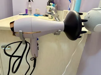 Hair Dryer Hooks Counter Attachment