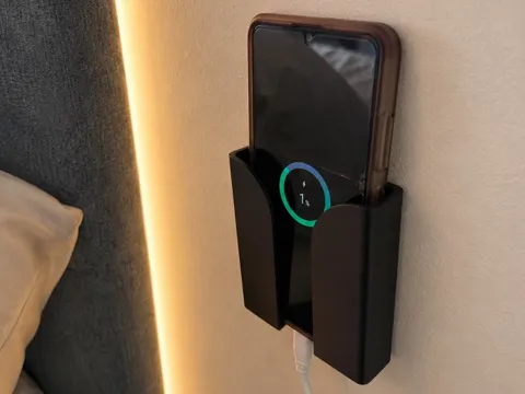 Soporte para celular: Universal Phone holder with space for charger — referencia de MakerWorld