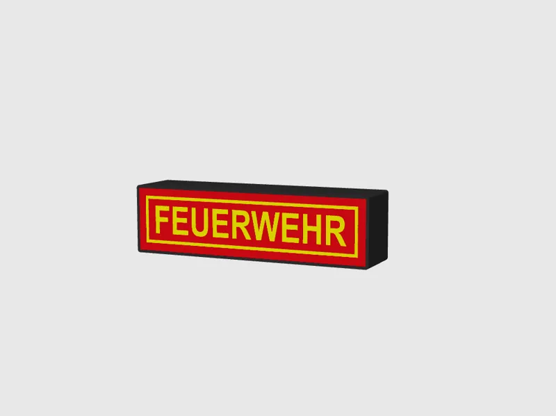 Feuerwehr Schriftzug Logo Lichtbox Leuchtkasten