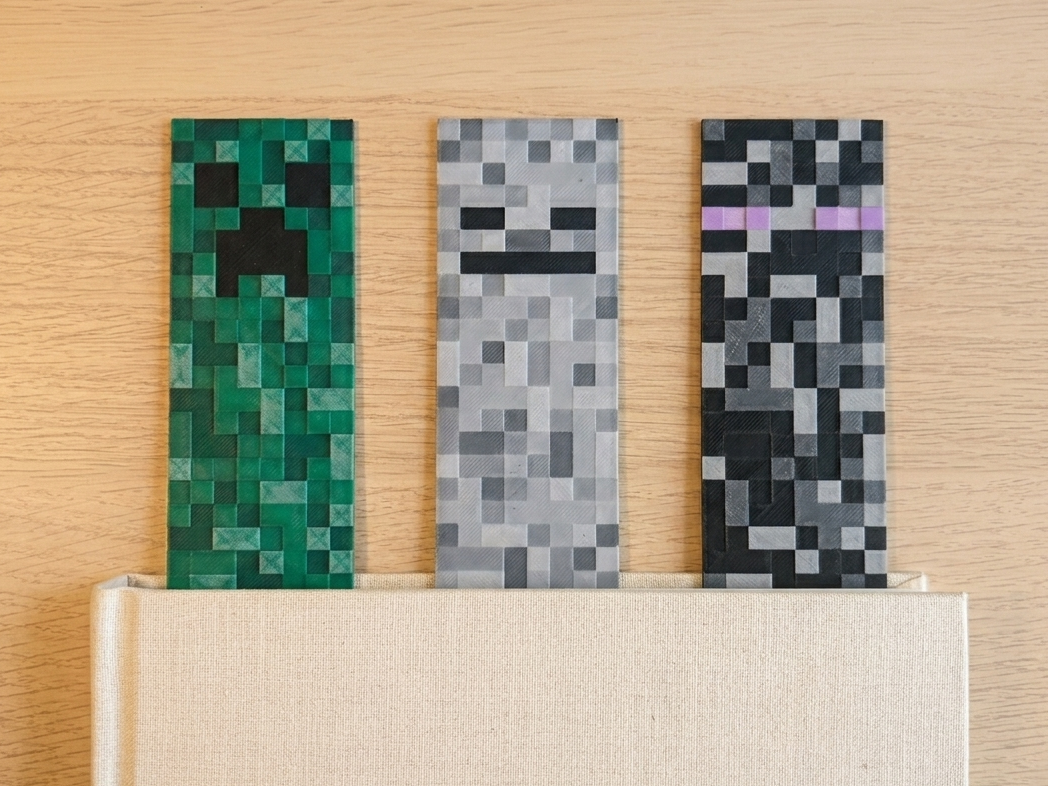 Minecraft Mob Bookmark (Creeper, Skeleton & Ender)
