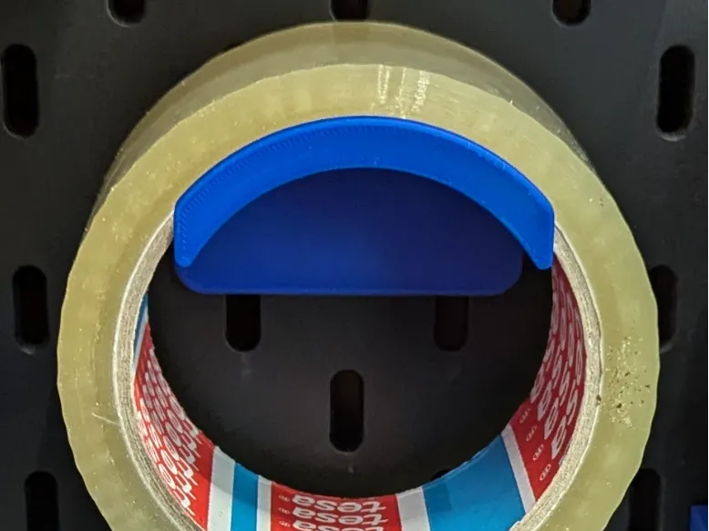 Ducktape spool holder for skadis pegboard
