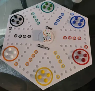 6 Person Wahoo Board With Marbles