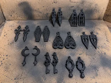 Modelo para impresión 3D: Raccolta Orecchini Gotici 0006 — vista de referencia 2