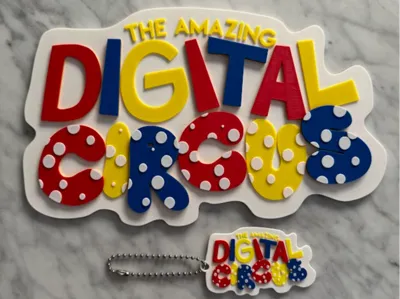 The Amazing Digital Circus Sign TADC & Keychain