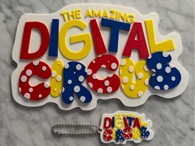 The Amazing Digital Circus Sign TADC & Keychain
