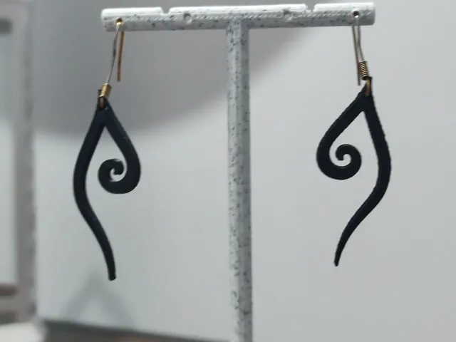 Aretes Llama de Ébano