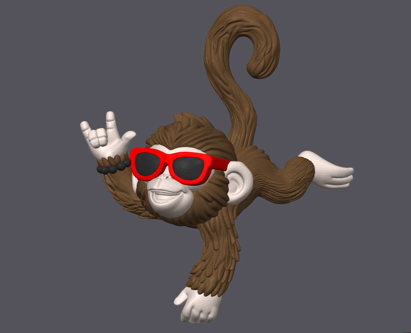 Miniatura 2 do modelo 3D Rock monkey for hanging