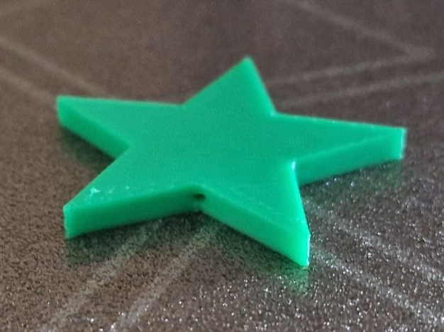 Flat Star with 1mm Center Pin/Cord Hole