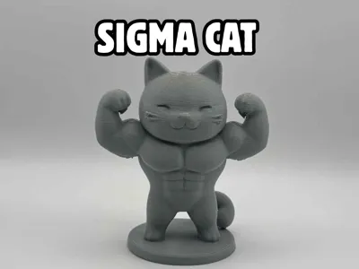 Sigma Cat – Muscle Cat Figurine
