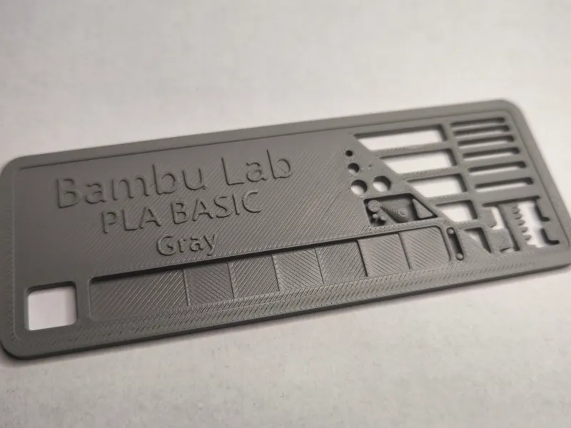 Filament Swatch with test, text, transparency