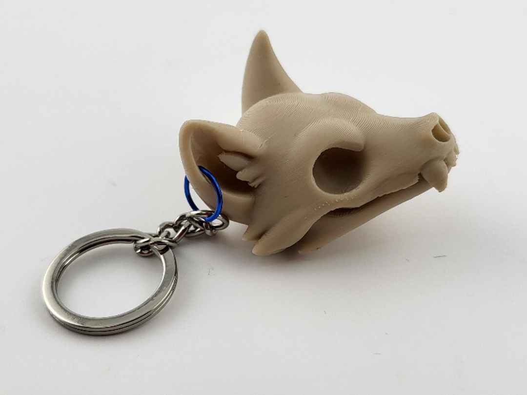 Fox Skull Keychain - Creepy Bone Charm
