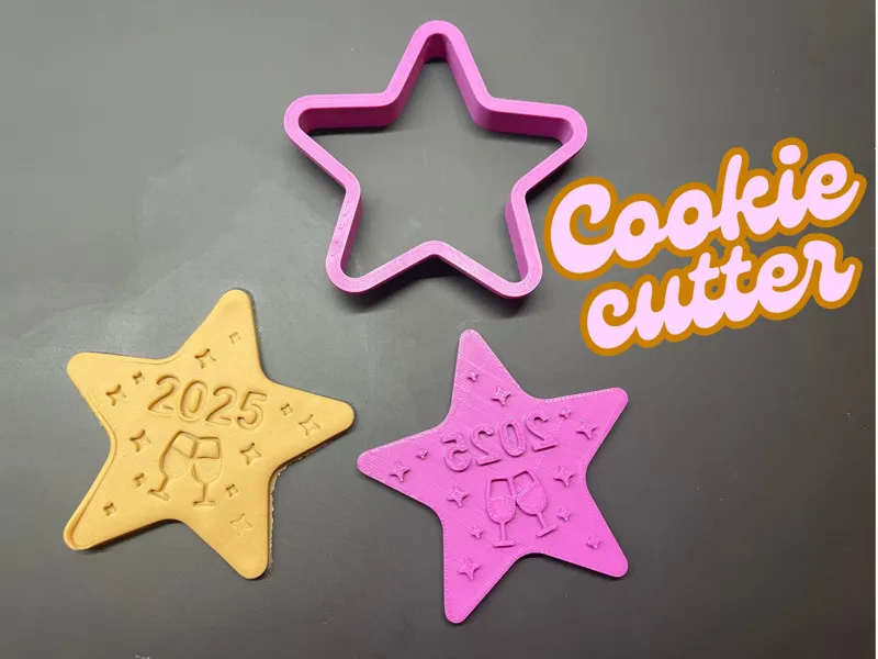 Festive star 2025 cookie cutter
