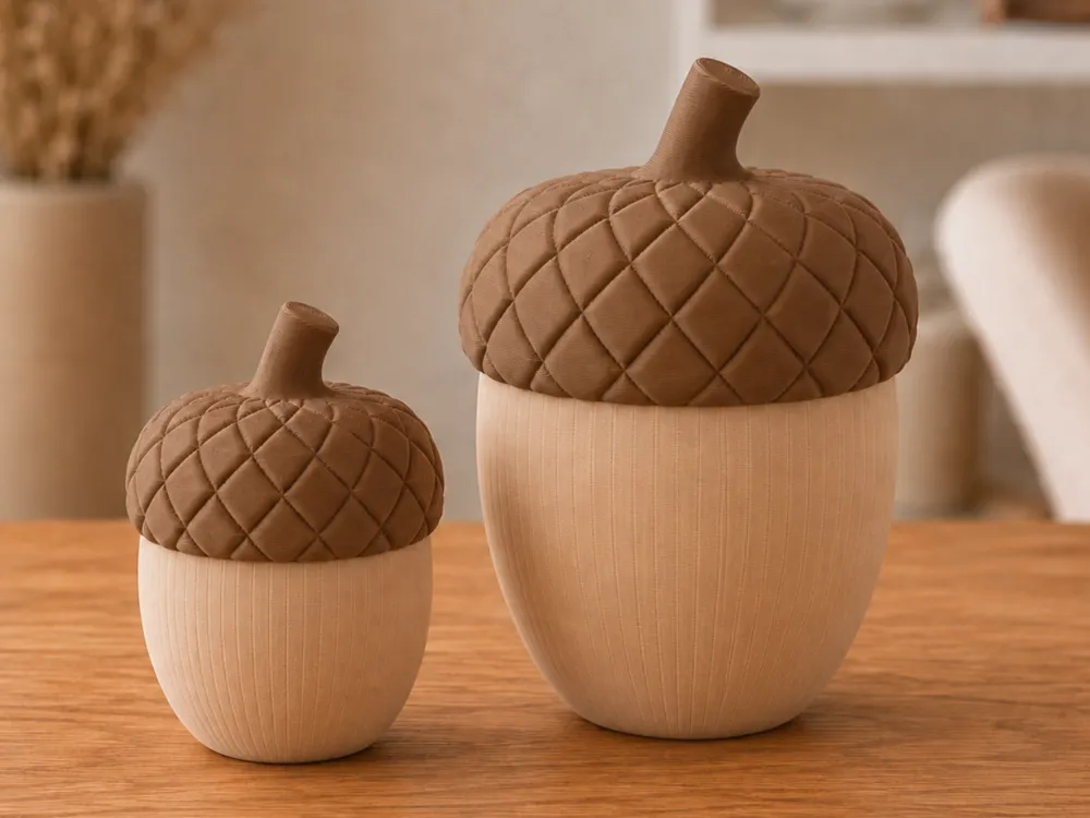Accesorio para impresora 3D: Decorative Acorn – Fuzzy Skin Top | No AMS |. Referencia del modelo original.