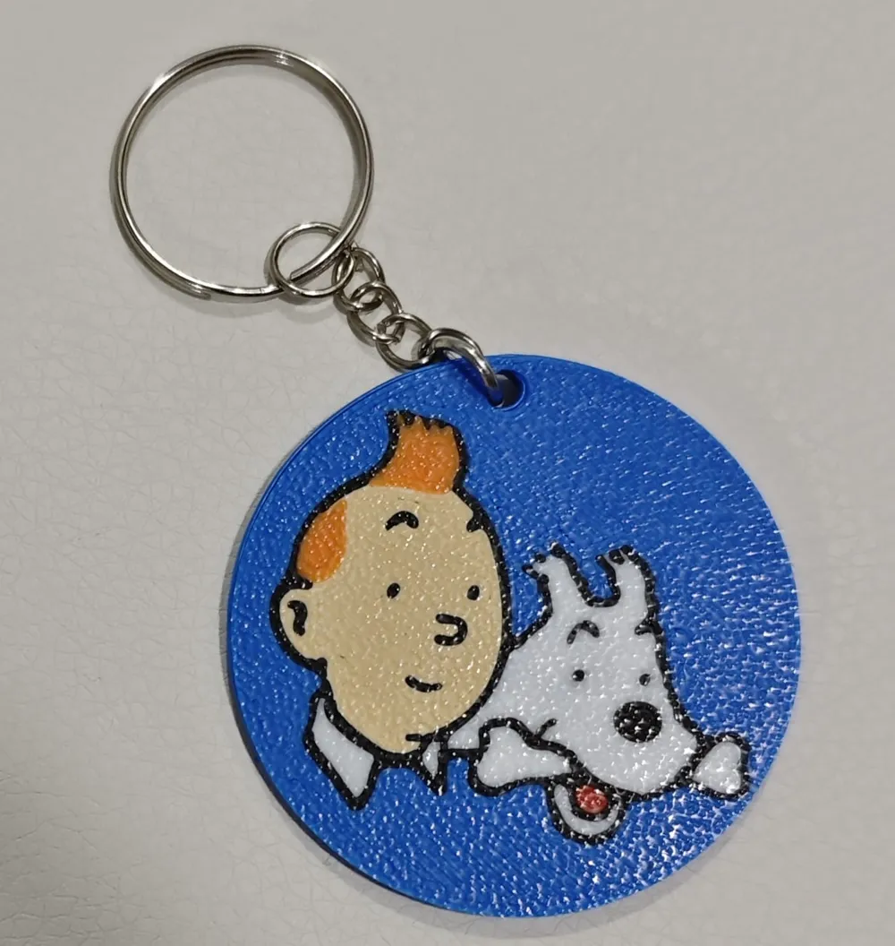 Tintin Key Rings Tintin Keychain - Free 3D Print Model - MakerWorld