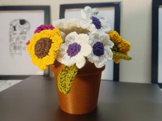 Crochet Style Planter Pot