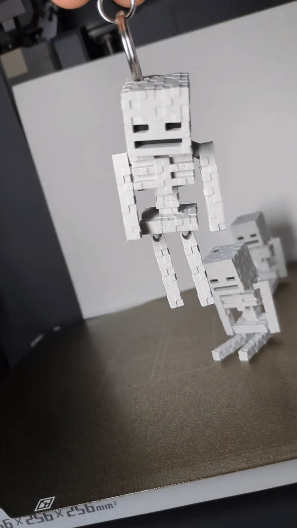 Minecraft Skeleton -Print in place Articulated view 2