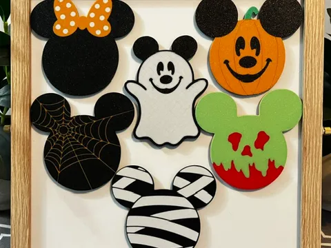 Accesorio de iluminación decorativa: Disney-inspired Halloween Mickey Magnet Set — referencia de MakerWorld