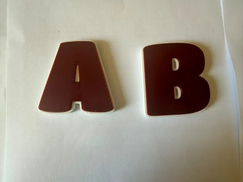 Lettere Alfabeto testo 3D Complete A-Z bicolor