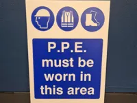 P.P.E sign for H2D