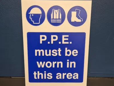 P.P.E Signs (P.P.E must be worn in this area)