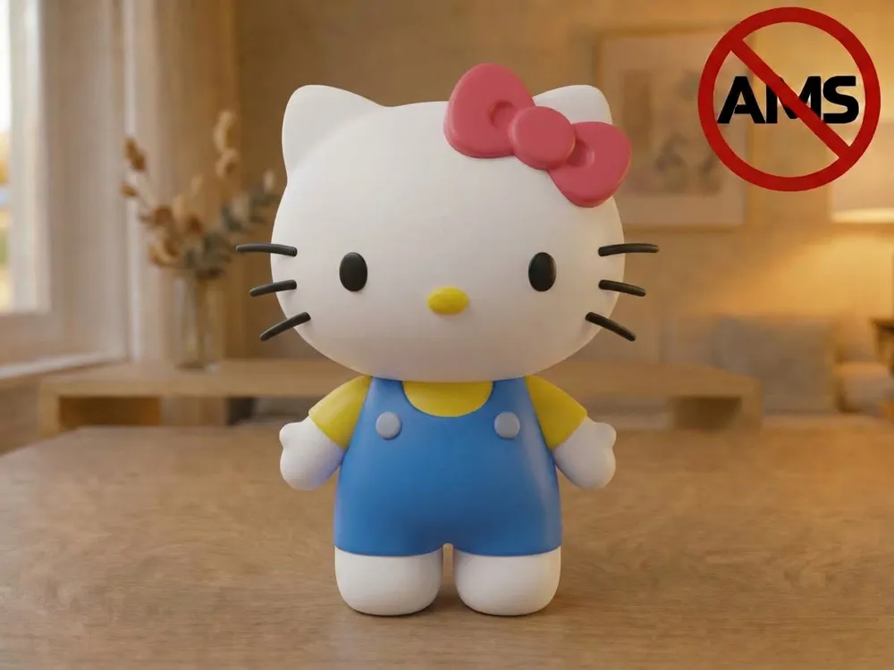 Accesorio para impresora 3D: Hello Kitty – Figurine (AMS + No AMS Versions). Referencia del modelo original.