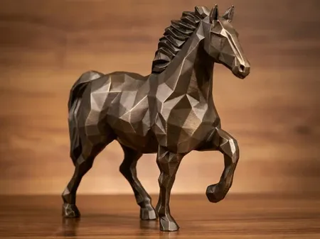cavalo premium estilo low poly Geométrico 