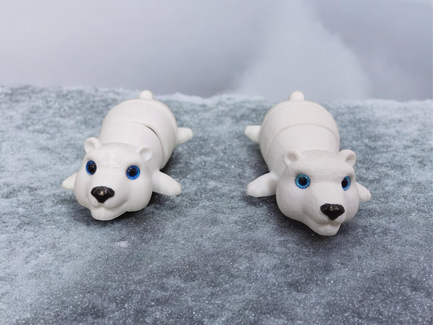 Articulated Polar Bear -6+8mm glass eye compatible