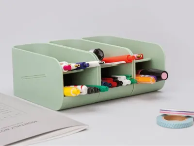 Slanted Pen Holder Desktop Organizer