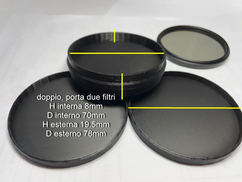DSLR Filter Box - DOUBLE (for 2 lens filters)